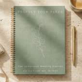 Protect Your Peace Sage Green Wedding Planner ノートブック