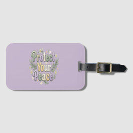 Protect Your Peace – Self Care Bubble Typography f ラゲッジタグ
