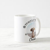 Protected By Dog Photo Paw Print Design コーヒーマグカップ (正面右)