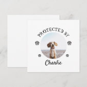 Protected By Dog Photo Paw Print Design シーズンカード (正面/裏面)