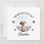 Protected By Dog Photo Paw Print Design シーズンカード (正面)