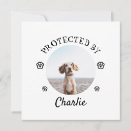 Protected By Dog Photo Paw Print Design シーズンカード