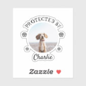 Protected By Dog Photo Paw Print Design シール (シート)