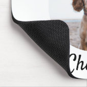 Protected By Dog Photo Paw Print Design マウスパッド (コーナー)