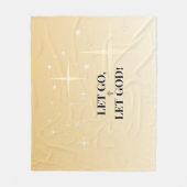 Protected by His Light Let Go Let God フリースブランケット (正面)