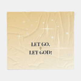 Protected by His Light Let Go Let God フリースブランケット