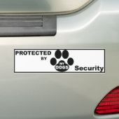 Protected by MY DOGS バンパーステッカー (車上)