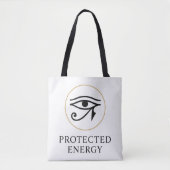 Protected Energy – Minimal Eye of Horus Symbol | トートバッグ (正面)