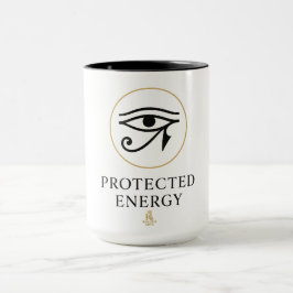 Protected Energy – Minimal Eye of Horus Symbol | マグカップ