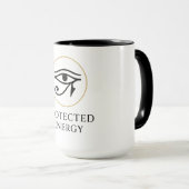 Protected Energy – Minimal Eye of Horus Symbol | マグカップ (正面右)