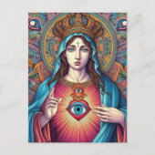  Protection From Evil Sacred Heart Of Mary ポストカード (正面)