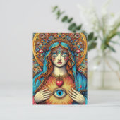  Protection From Evil Sacred Heart Of Mary ポストカード (スタンド正面)