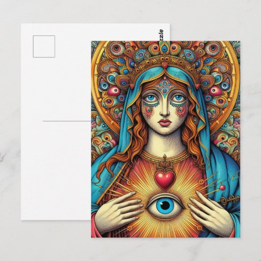 Protection From Evil Sacred Heart Of Mary ポストカード (正面/裏面)