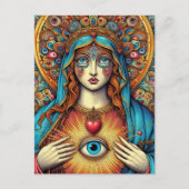  Protection From Evil Sacred Heart Of Mary ポストカード (正面)