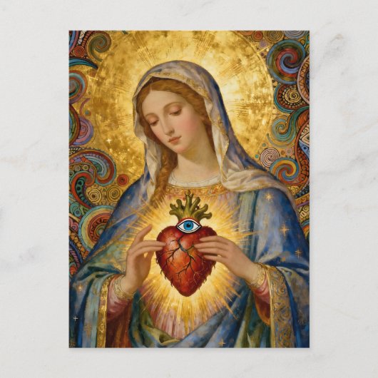 Protection From Evil Sacred Heart Of Mary ポストカード (正面)