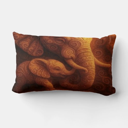 Protective Elephant ランバークッション (裏面)