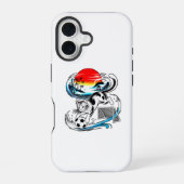Protective Japanese Soccer Cat For Anime & Art Lov iPhone 16ケース (裏面)