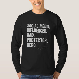 Protector Hero Social Media Influencerパパコンテンツ Tシャツ