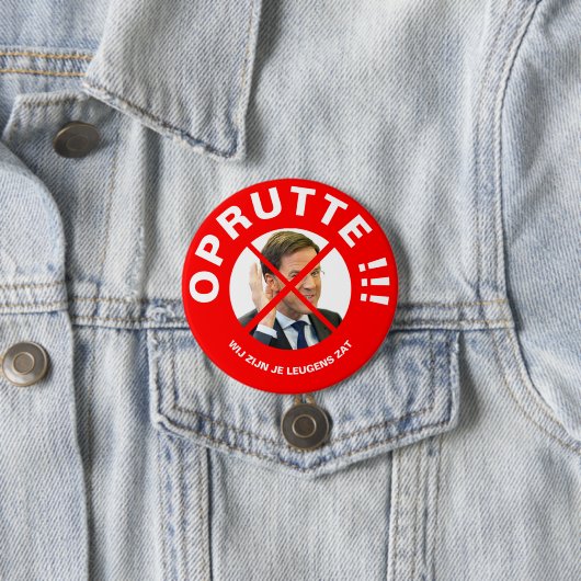 Protest button Mark Rutte 缶バッジ (インサイチュ)
