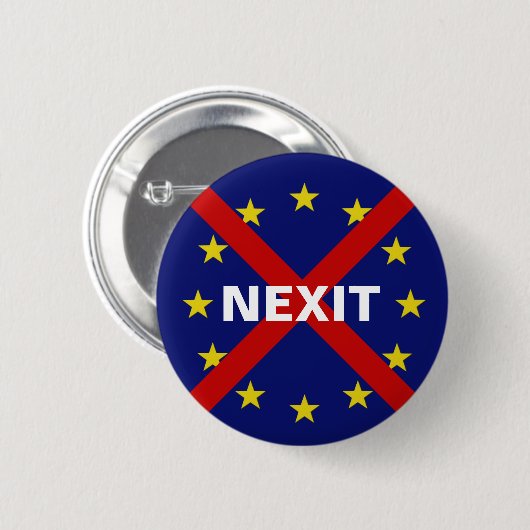 Protest button NEXIT EU 缶バッジ (正面&裏面)