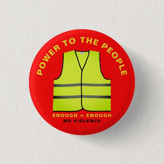 Protest button Yellow vest 缶バッジ (正面)