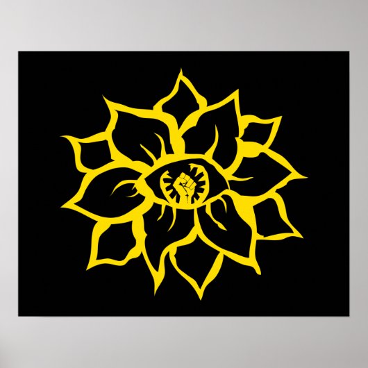 protest fist eye of the flower ポスター (正面)