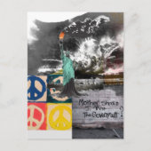 protest lady liberty mother should I trust collage ポストカード (正面)