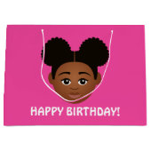 #Proud2BNaturalMeセレクトマイコンプレックス誕生日 ラージペーパーバッグ (正面)