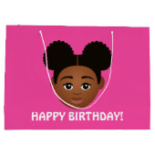 #Proud2BNaturalMeセレクトマイコンプレックス誕生日 ラージペーパーバッグ (裏面)