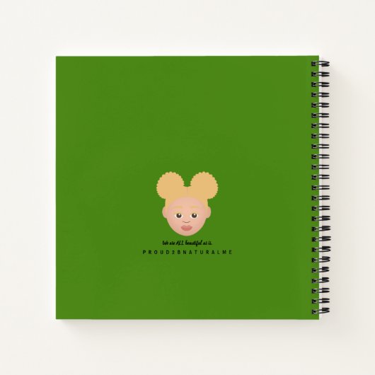 #Proud2BNaturalMe感謝パーソナライズされた仕訳 ノートブック (裏面)