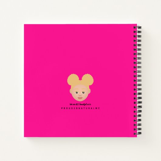 #Proud2BNaturalMe感謝パーソナライズされた仕訳 ノートブック (裏面)