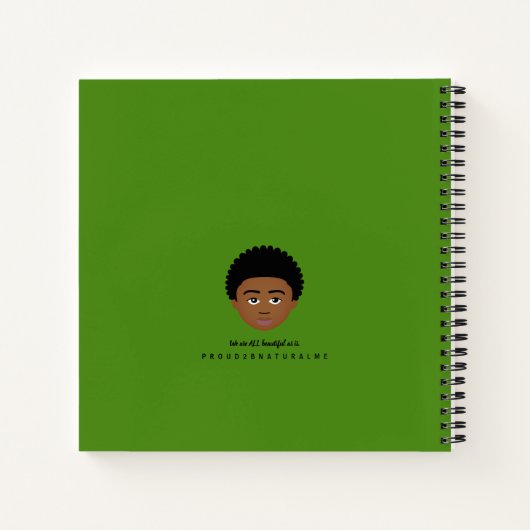 #Proud2BNaturalMe感謝パーソナライズされた仕訳 ノートブック (裏面)