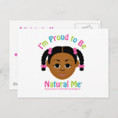 #Proud2BNaturalMe 誕生日招待状カード ポストカード (正面/裏面)