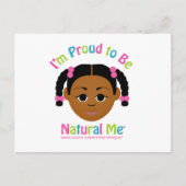 #Proud2BNaturalMe 誕生日招待状カード ポストカード (正面)