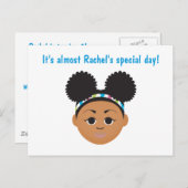 #Proud2BNaturalMe 誕生日招待状カード ポストカード (正面/裏面)