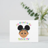 #Proud2BNaturalMe 誕生日招待状ポストカード ポストカード (スタンド正面)