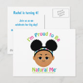 #Proud2BNaturalMe 誕生日招待状ポストカード ポストカード (正面/裏面)