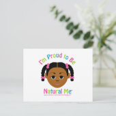 #Proud2BNaturalMe 誕生日招待状ポストカード ポストカード (スタンド正面)