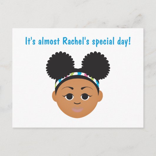 #Proud2BNaturalMe 誕生日招待状ポストカード ポストカード (正面)