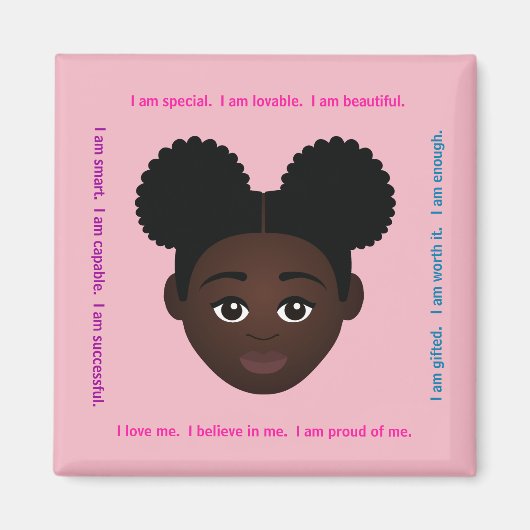 #Proud2BNaturalMe #Affirmationsロッカー マグネット (正面)