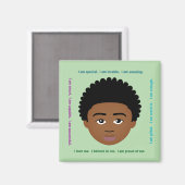 #Proud2BNaturalMe #Affirmationsロッカー マグネット (正面/裏面)