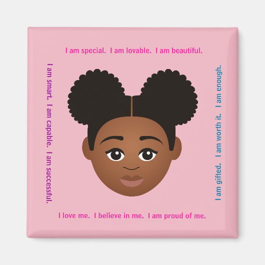 #Proud2BNaturalMe #Affirmationsロッカー マグネット (正面)