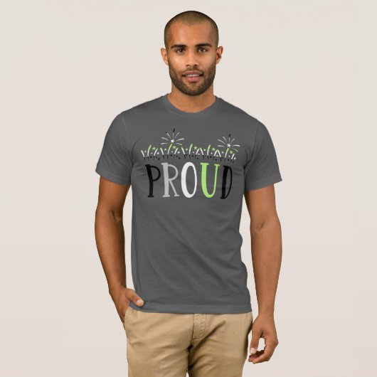 PROUD 花火 Agender Tシャツ (正面フル)