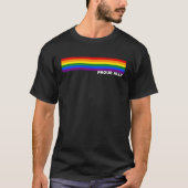 Proud Ally Rainbow LGBTQ BLM PRIDE Tシャツ (正面)