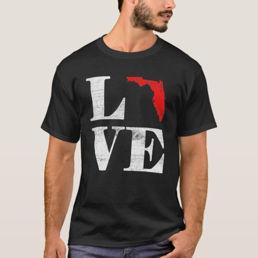 Proud America Citizen State Flag Land Map Love Flo Tシャツ (正面)