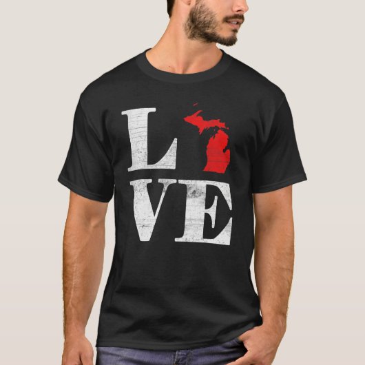 Proud America Citizen State Flag Land Map Love Mic Tシャツ (正面)