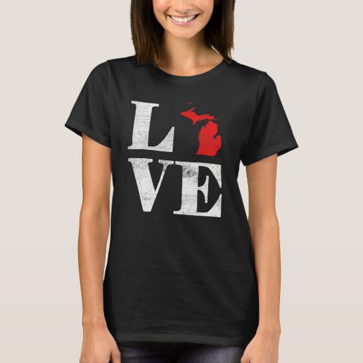 Proud America Citizen State Flag Land Map Love Mic Tシャツ (正面)