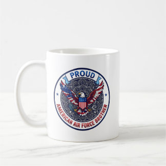 Proud American Air Force Brother コーヒーマグカップ