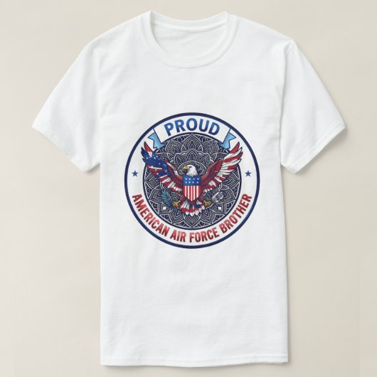 Proud American Air Force Brother Tシャツ (デザイン正面)