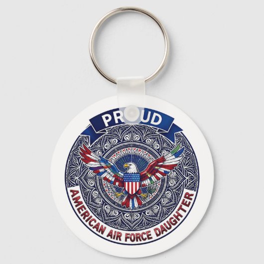 Proud American Air Force Daughter キーホルダー (正面)